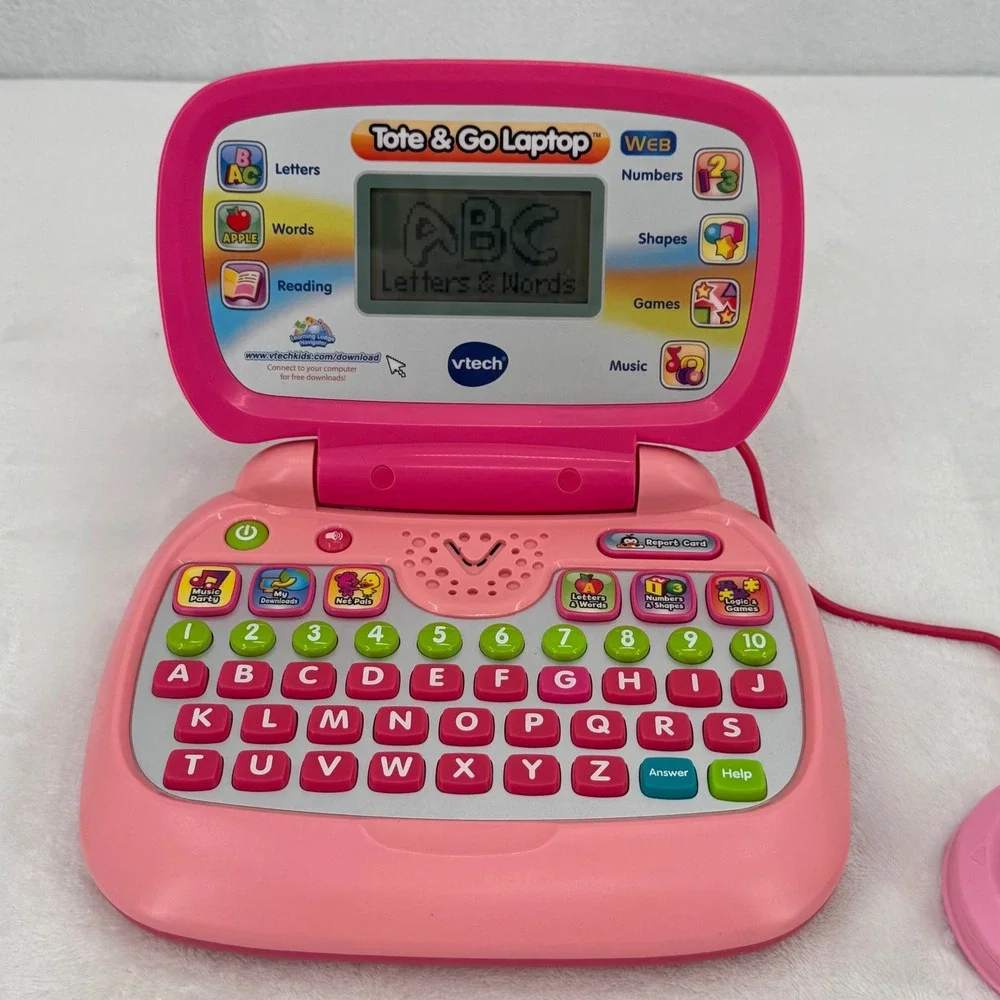 VTech Tote & Go Laptop Pink Educational Progressive Learning Toy Web Connect